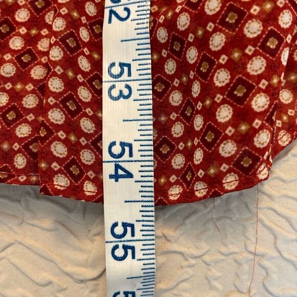 Max Studio Womens Maxi Dress Tiered Ruffle Elastic Waist Burnt Orange Size Small - Picture 12 of 12